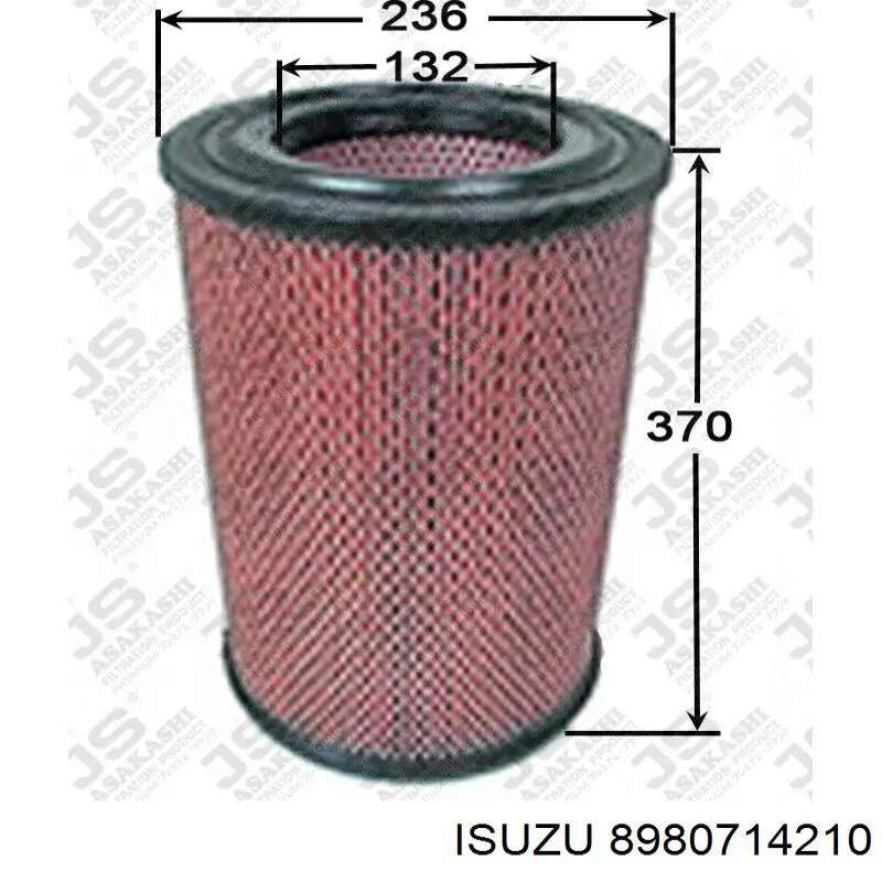 8980714210 Isuzu Filtro de ar