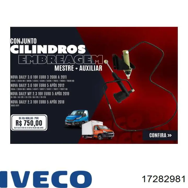  Iveco 17282981 preço, a partir de 4,76 USD