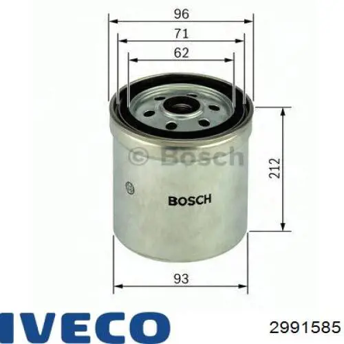 Filtro de combustível Iveco 2991585 preço, a partir de 24,11 USD
