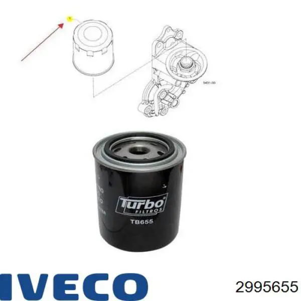 Filtro de óleo 2995655 Iveco