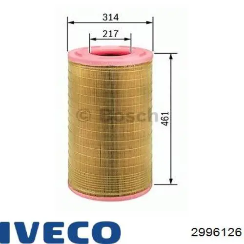 Filtro de ar 2996126 Iveco