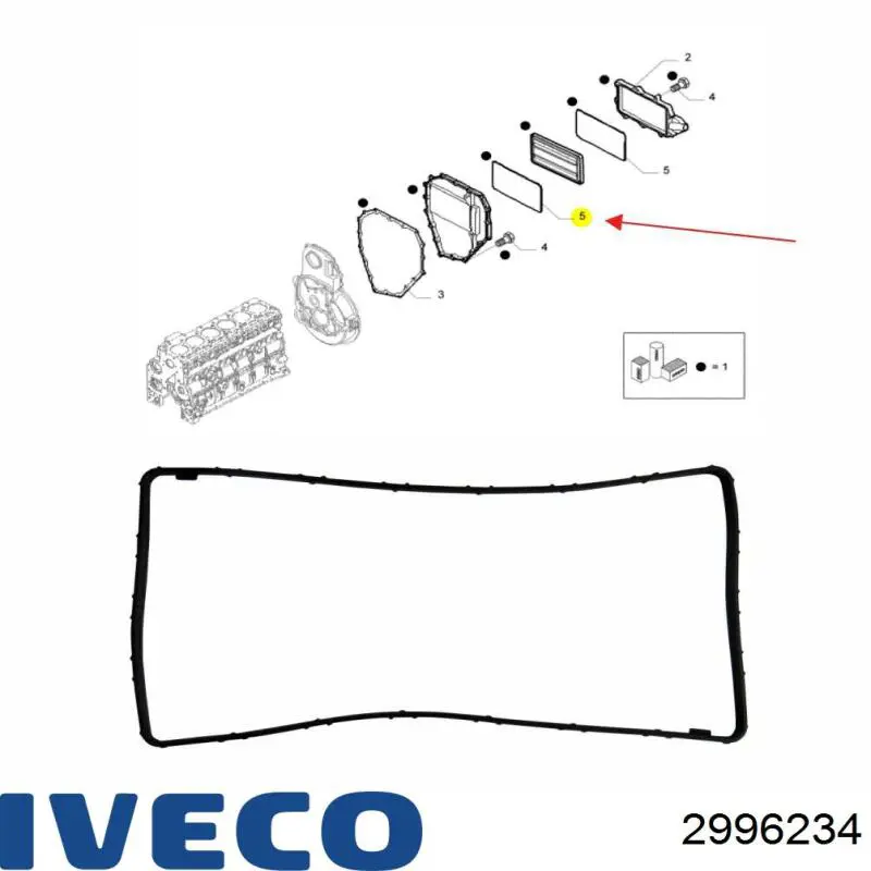 2996234 Iveco Vedante de válvula de ventilação de cárter