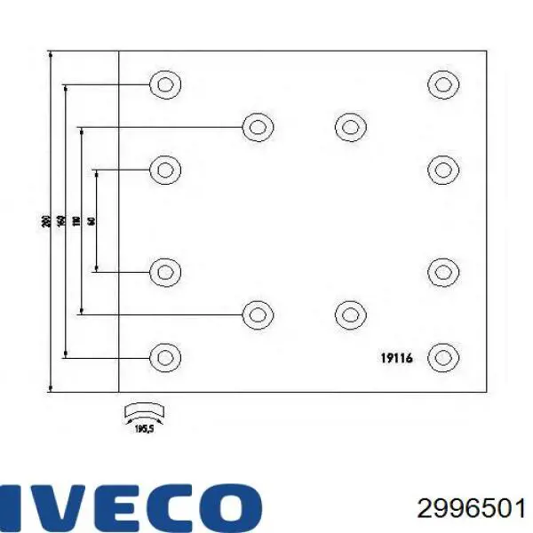 Placa sobreposta do freio dianteira (TRUCK) Iveco 2996501 preço, a partir de 123,51 USD
