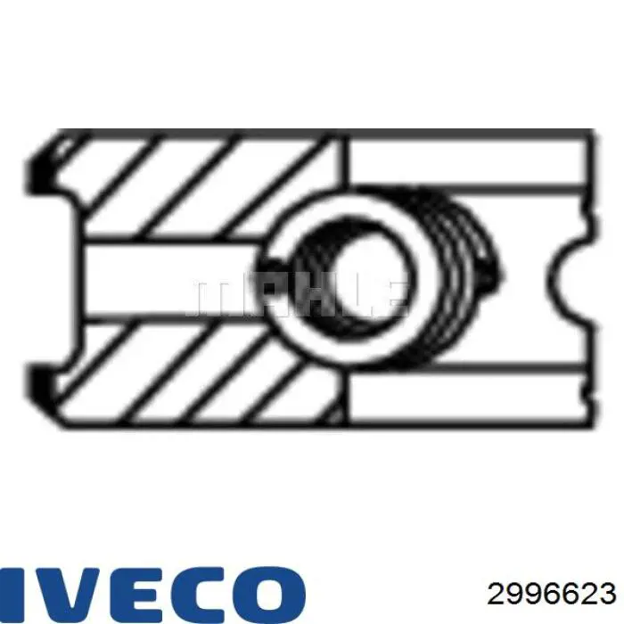 Anéis do pistão para 1 cilindro, STD. 2996623 Iveco
