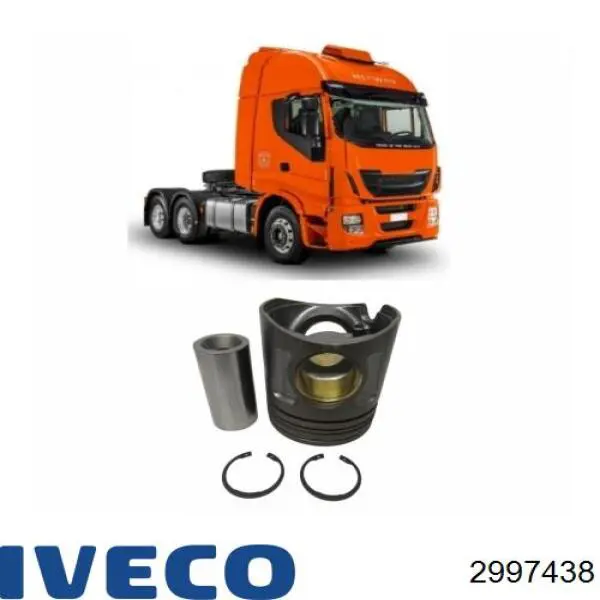 Pistão do kit para 1 cilindro, STD 2997438 Iveco