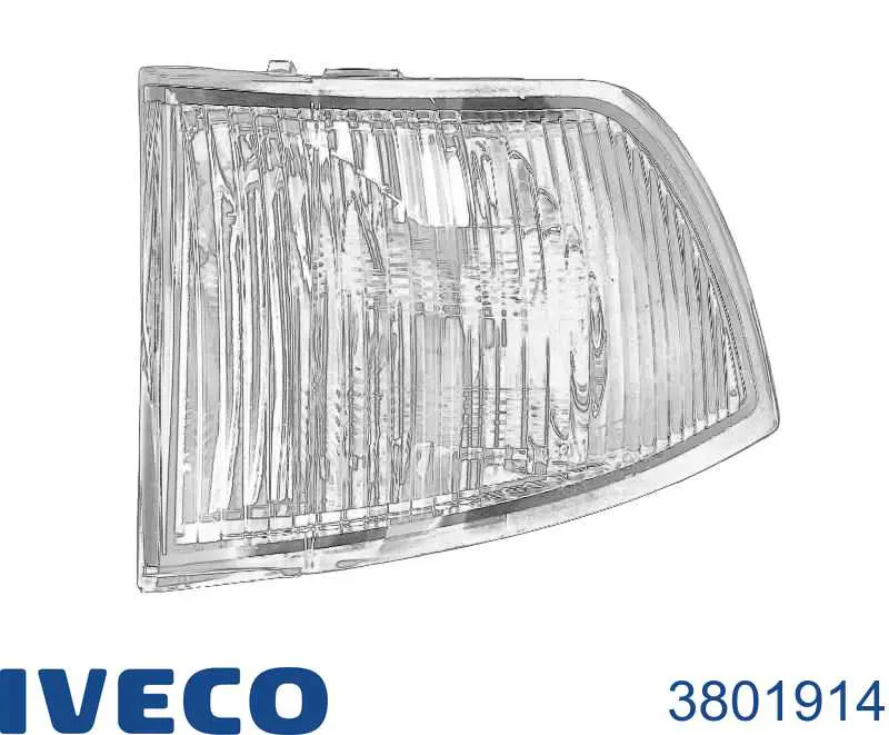 3801914 Iveco Pisca-pisca de espelho esquerdo