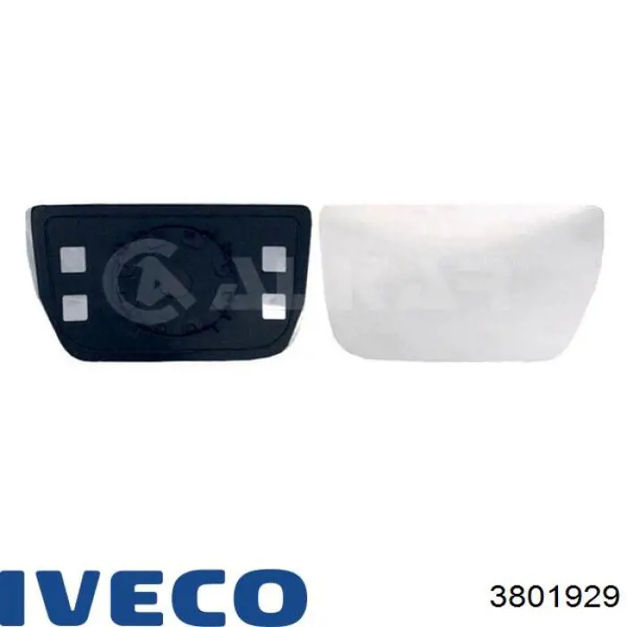 Elemento espelhado do espelho de retrovisão direito 3801929 Iveco