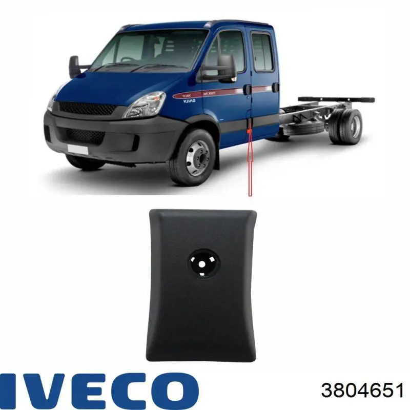 Compre 3804651 Iveco Fecho da porta traseira direita