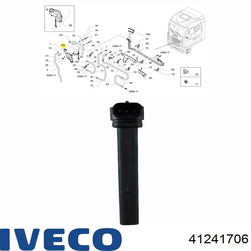 41241706 Iveco Sensor do nível do fluido de esfriamento no tanque