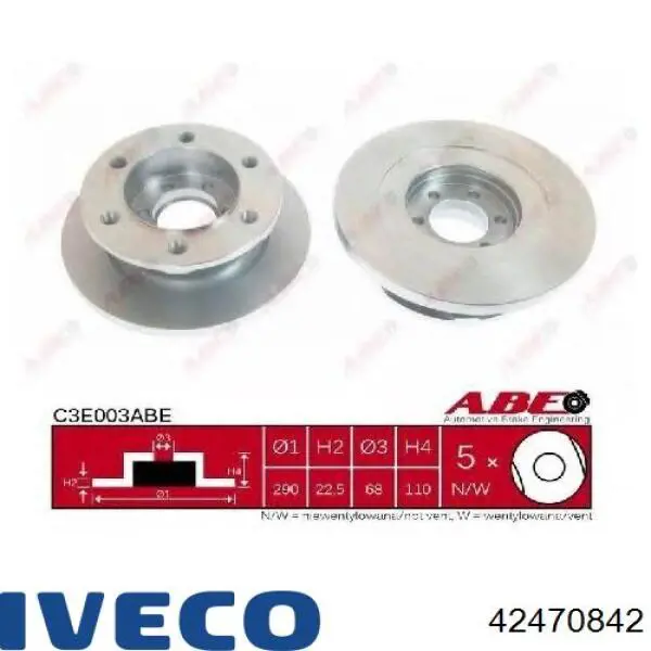 Compre 42470842 Iveco Disco do freio dianteiro
