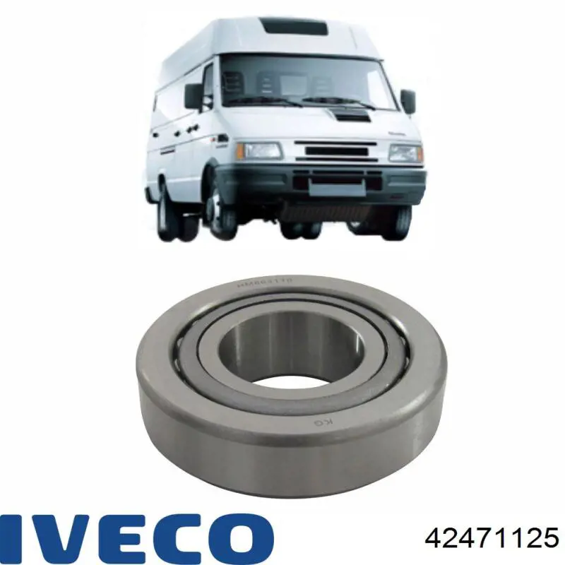 Rolamento interno da haste do eixo traseiro 42471125 Iveco