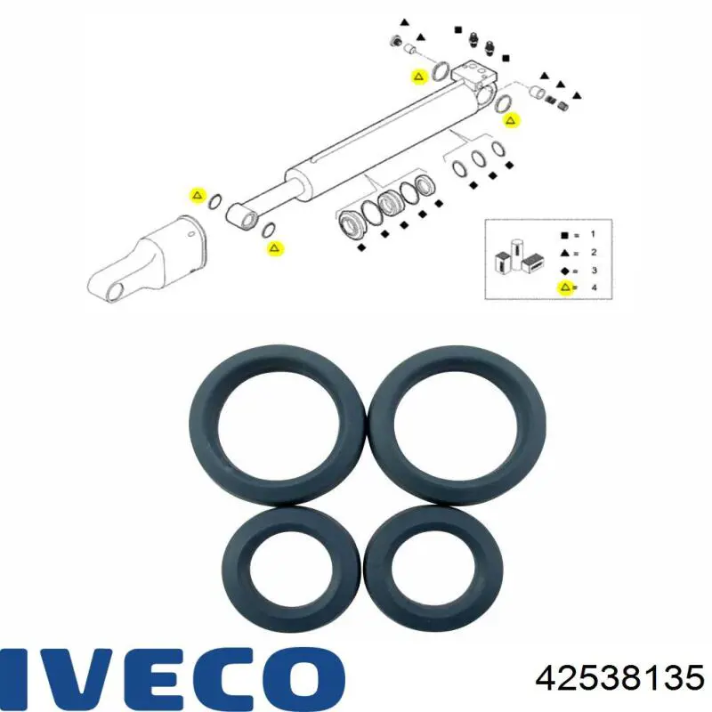 Compre 42538135 Iveco Cilindro de inclinação de cabina