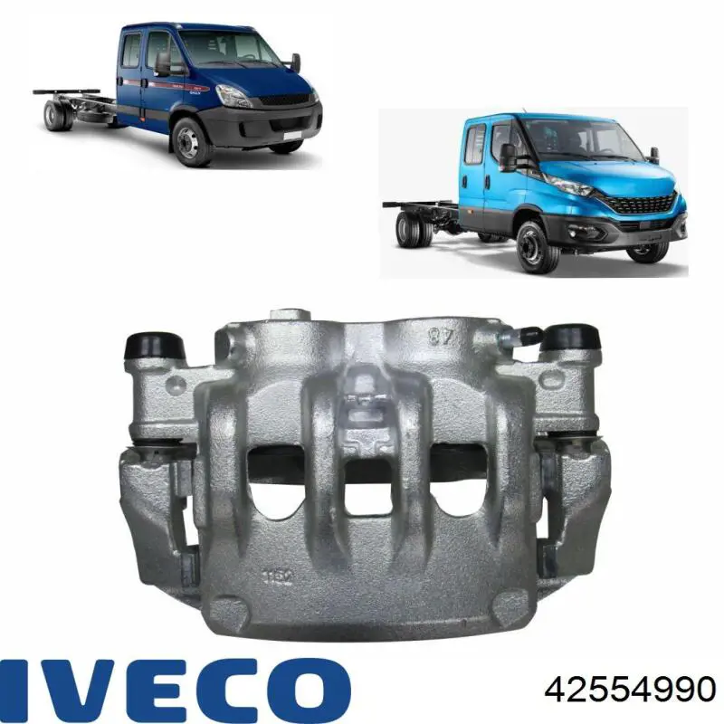 Suporte do freio traseiro esquerdo 42554990 Iveco