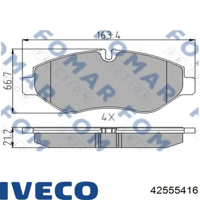 Kit de reparação de suporte do freio dianteiro 42555416 Iveco