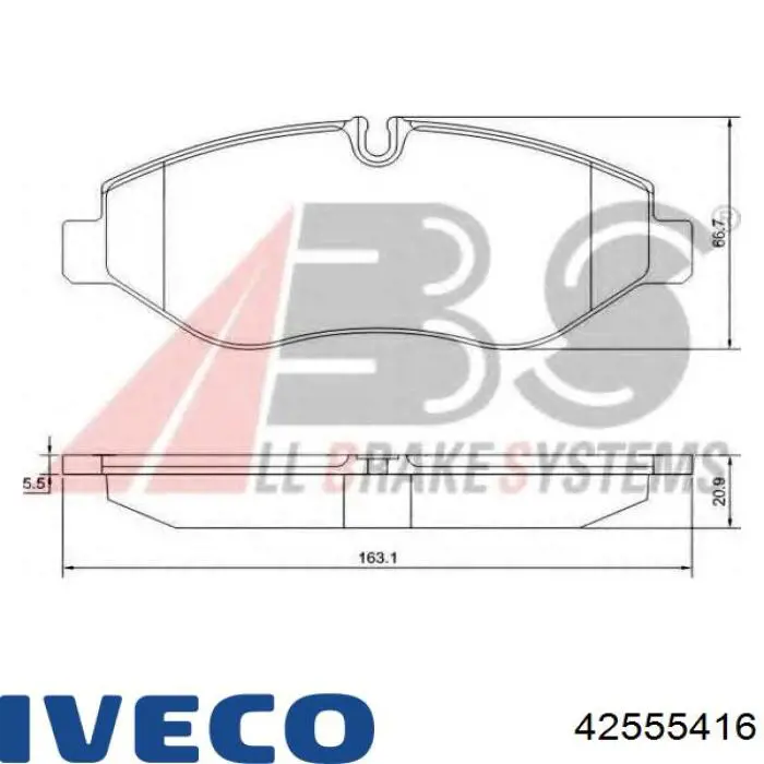 Kit de reparação de suporte do freio dianteiro Iveco 42555416