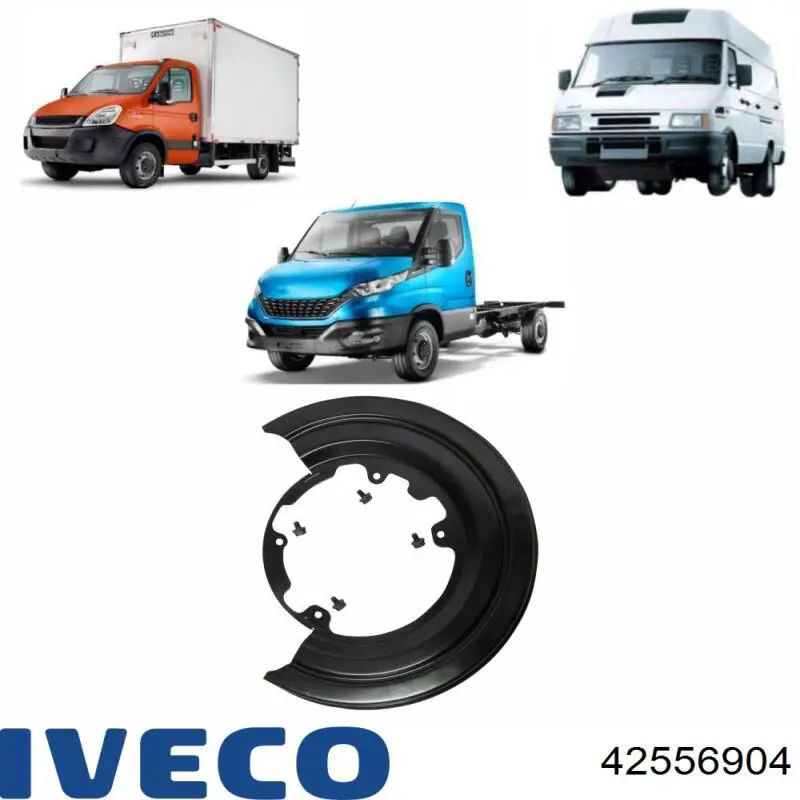Proteção esquerda do freio de disco traseiro Iveco 42530366