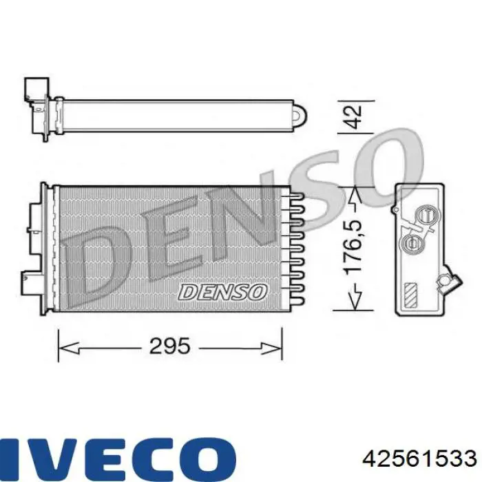 42561533 Iveco Radiador de forno (de aquecedor)