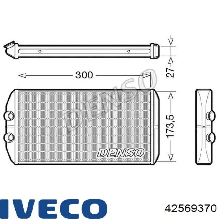 Radiador de forno (de aquecedor) Denso DRR12008 preço, a partir de 81,77 USD