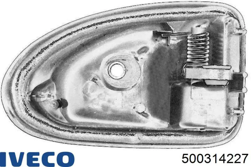 Maçaneta interna dianteira/traseira da porta direita 500314227 Iveco