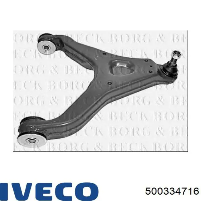 Braço oscilante inferior direito de suspensão dianteira 500334716 Iveco