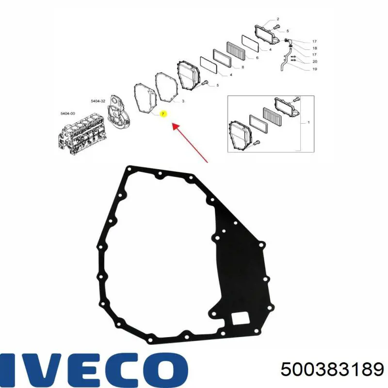 Compre 500383189 Iveco Vedante de turbina, kit de montagem