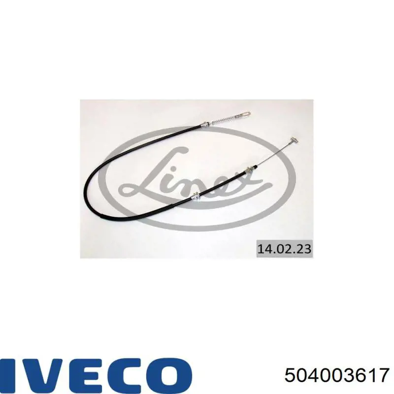 Compre 504003617 Iveco Cabo traseiro direito/esquerdo do freio de estacionamento