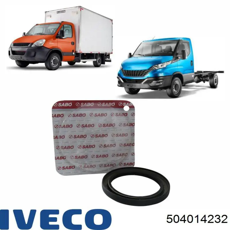 Compre 504014232 Iveco Vedação traseira de cambota de motor