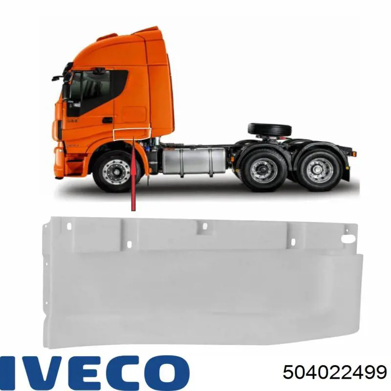 Grampo dobrável esquerdo 504022499 Iveco