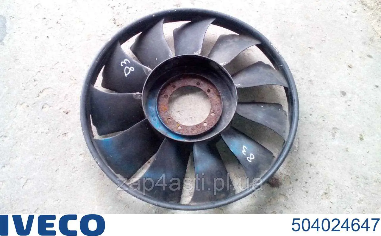 504024647 Iveco Ventilador (roda de aletas) do radiador de esfriamento