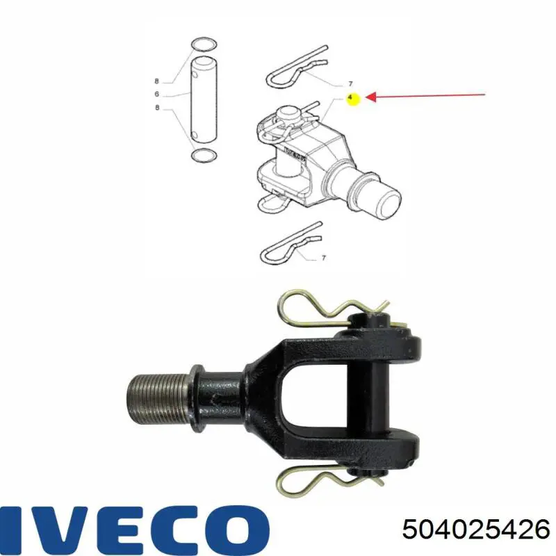 Gancho de reboque 504025426 Iveco