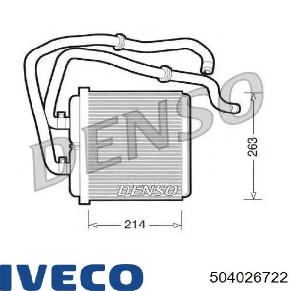 504026722 Iveco Radiador de forno (de aquecedor)