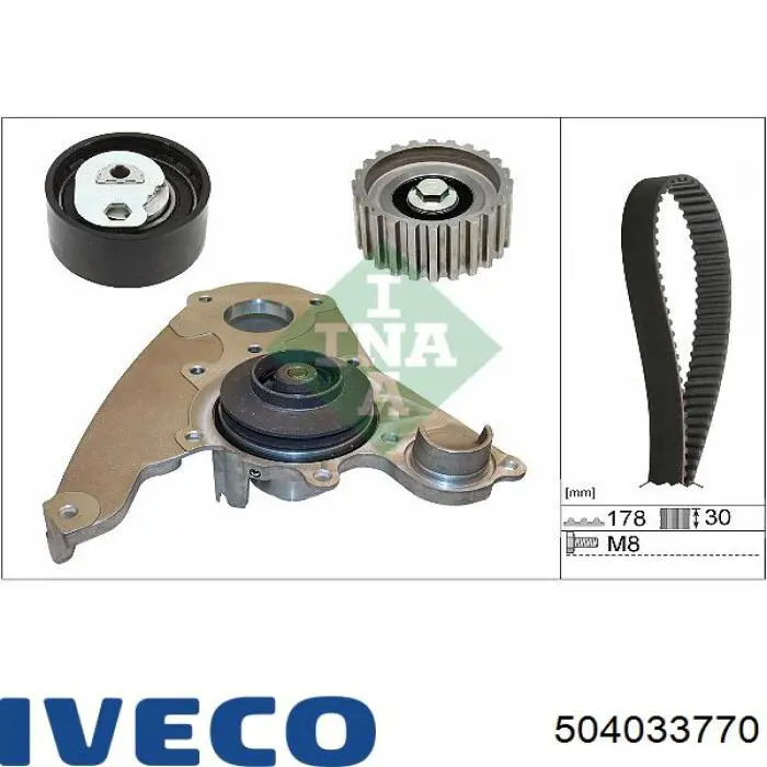 Bomba de água (bomba) de esfriamento 504033770 Iveco