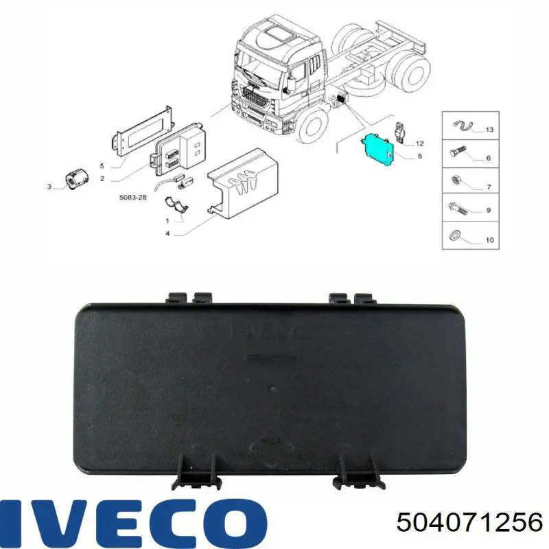 Unidade de dispositivos de segurança 504071256 Iveco