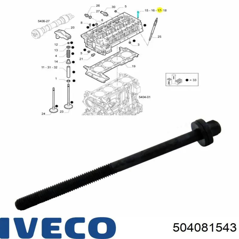 Compre 504081543 Fiat/Alfa/Lancia Parafuso de cabeça de motor (CBC)