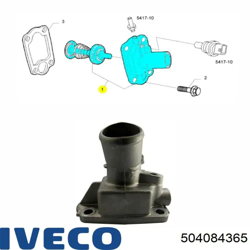 504084365 Iveco Caixa do termostato