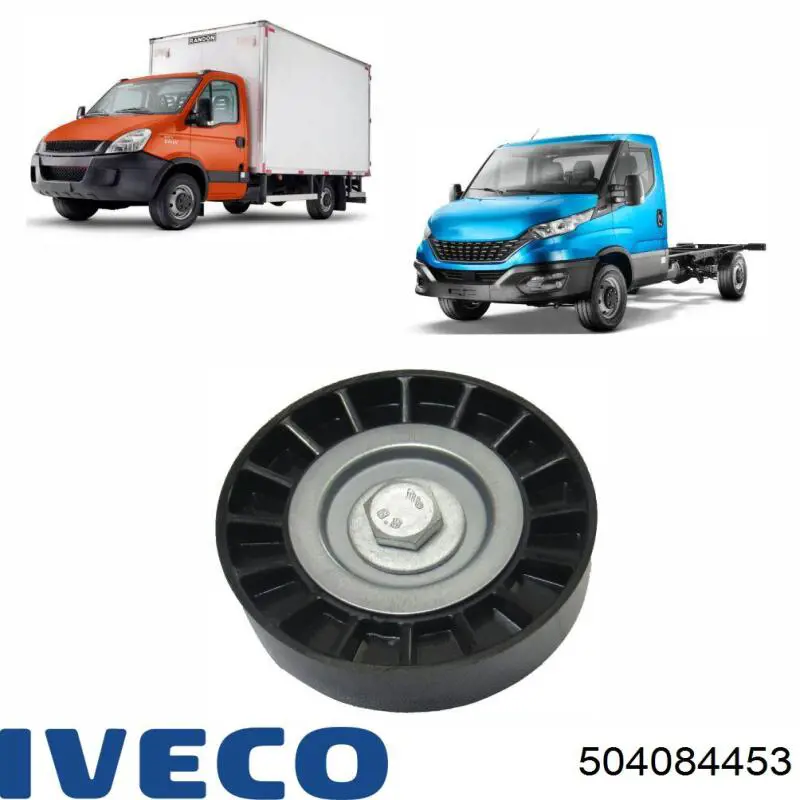 Rolo de reguladora de tensão da correia de transmissão 504084453 Iveco