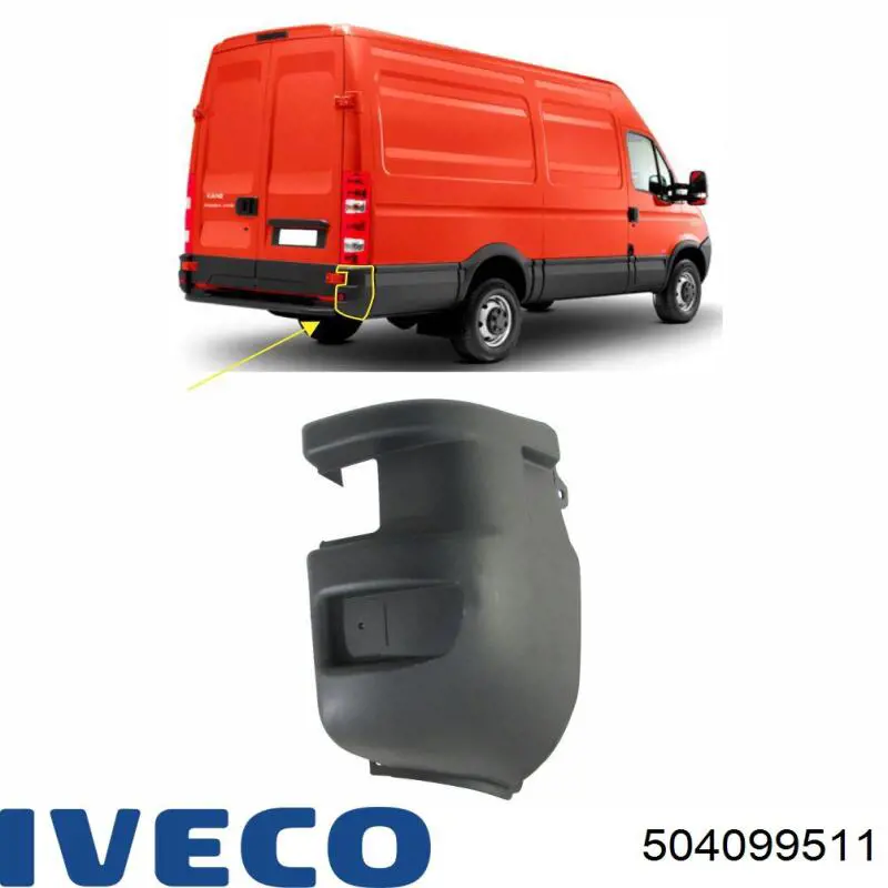 Compre 504099511 Iveco Pára-choque traseiro, parte direita