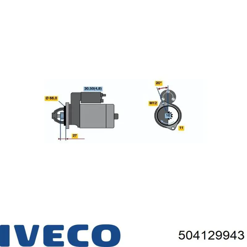 Sensor de posição (de revoluções) de cambota 504129943 Iveco