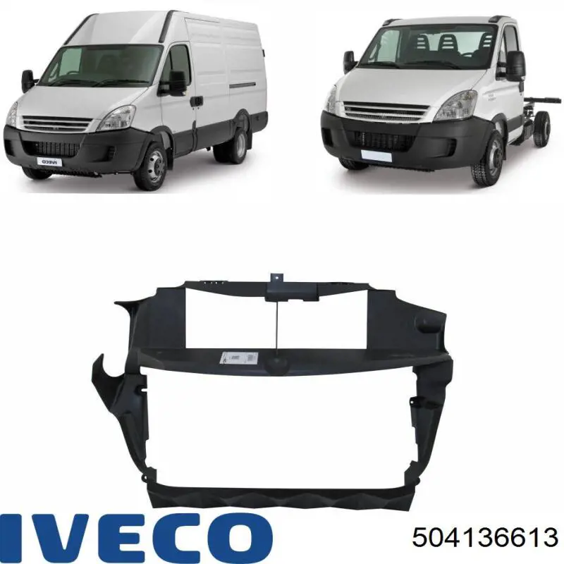Compre 504136613 Iveco Suporte inferior do radiador (painel de montagem de fixação das luzes)