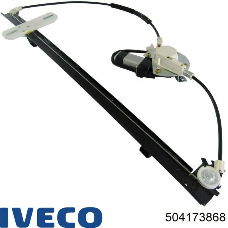 Mecanismo de acionamento de vidro da porta dianteira direita 504173868 Iveco