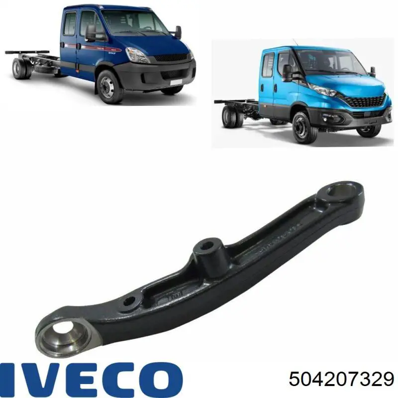 504207329 Iveco Braço oscilante inferior direito de suspensão dianteira