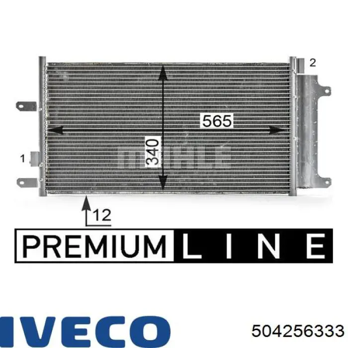 Radiador de aparelho de ar condicionado 504256333 Iveco
