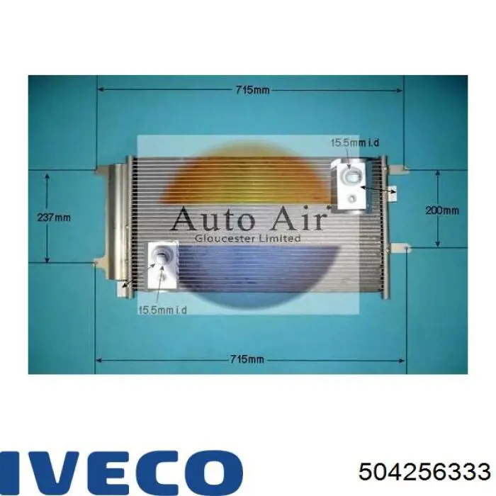Radiador de aparelho de ar condicionado Iveco 504256333