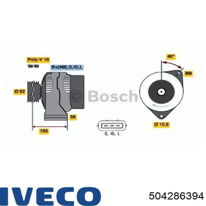 504286394 Iveco Gerador