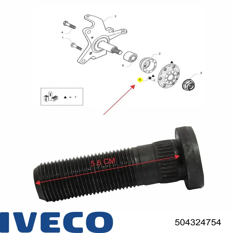 Prego de roda dianteiro Iveco 504324754 preço, a partir de 9,26 USD