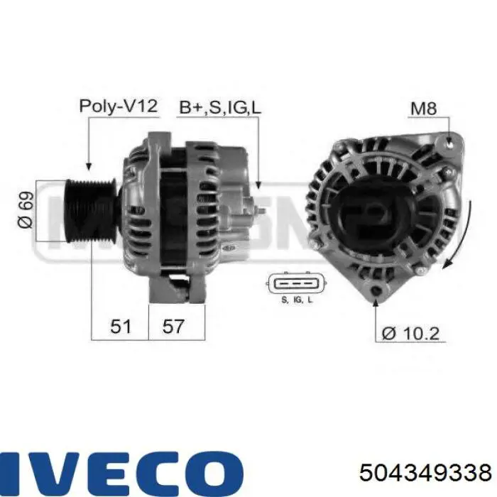 504349338 Iveco Gerador