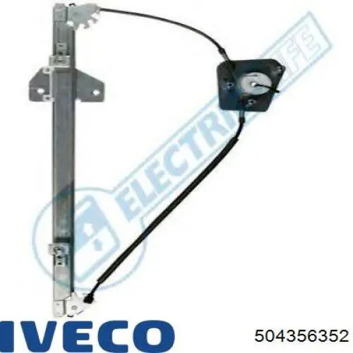504356352 Iveco Mecanismo de acionamento de vidro da porta dianteira esquerda