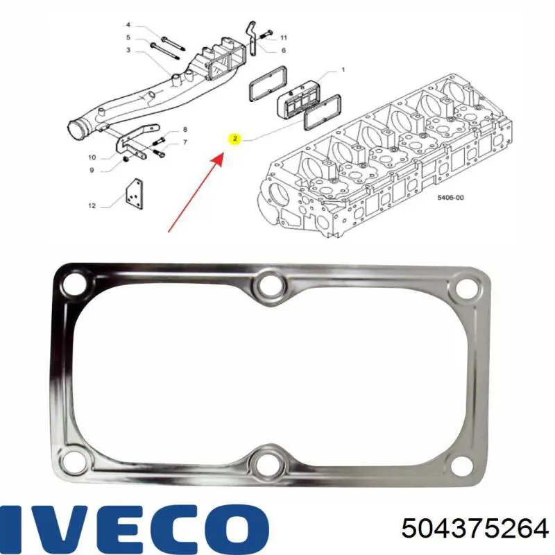 Compre 504375264 Iveco Vedante de tubo coletor de admissão