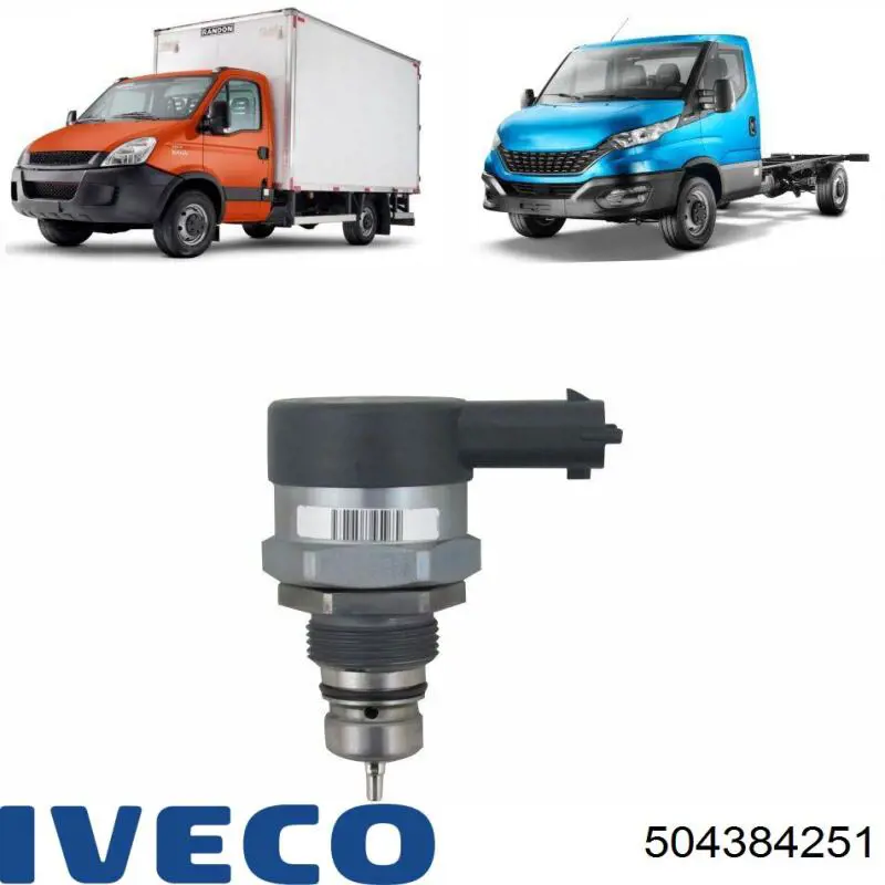 504384251 Iveco Válvula de regulação de pressão (válvula de redução da Bomba de Combustível de Pressão Alta) Common-Rail-System