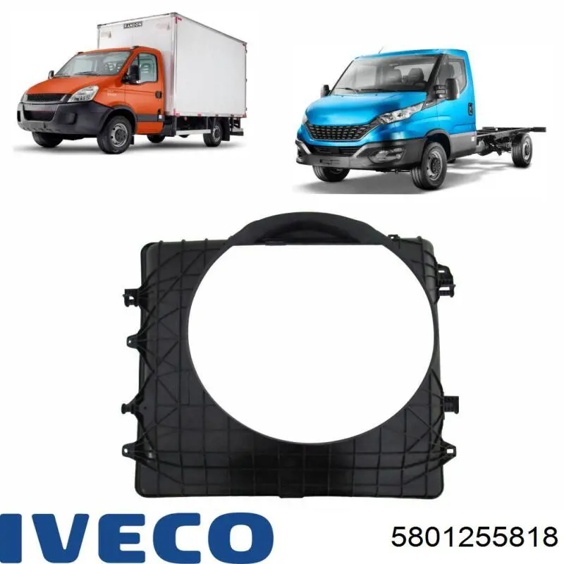 5801255818 Iveco Difusor do radiador de esfriamento